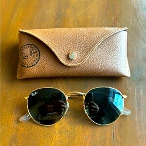 Ray Ban Round Metal Gold Sunglasses